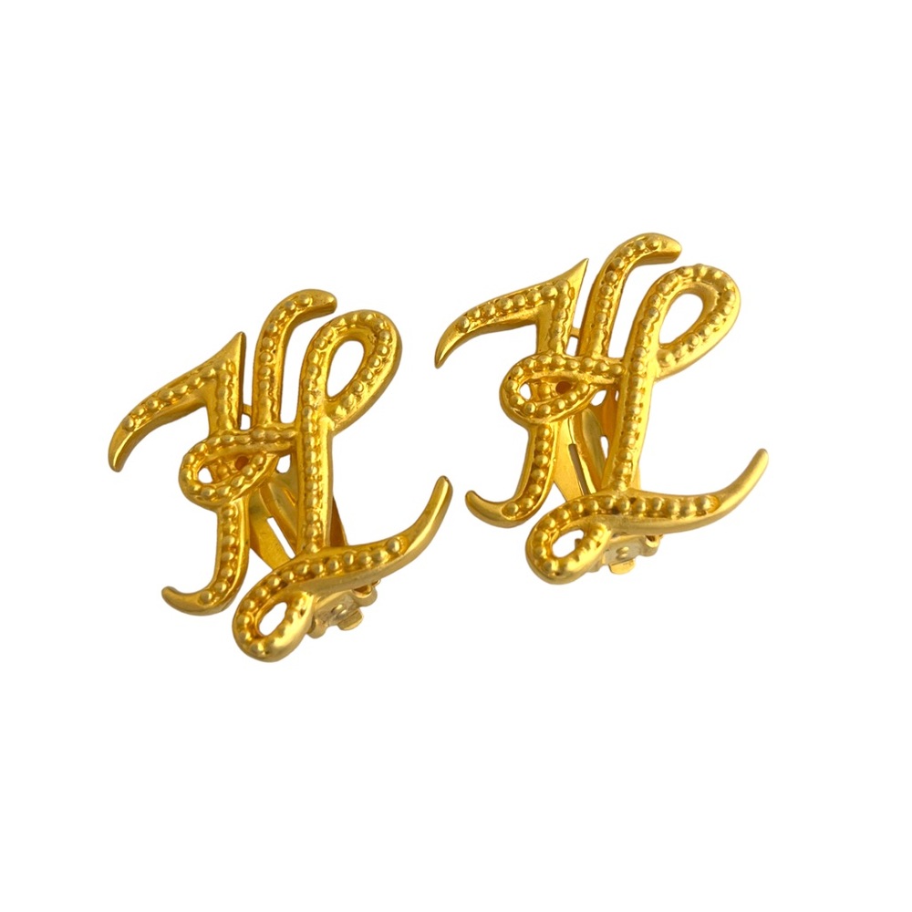 Vintage Rare Karl Lagerfeld Ear Clips